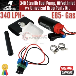 Aeromotive Stealth Electric 340 Fuel Pump Offset Inlet E85 For Honda Jeep Lexus - Picture 1 of 8