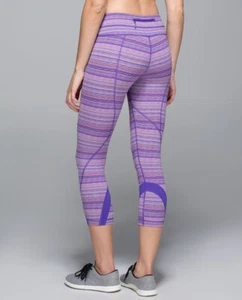 Gently Used Lululemon Run: Inspire Crop II All Luxtreme Women's 6 - Picture 1 of 6