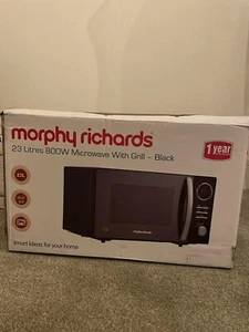 Morphy Richards 800W Microwave with Grill - Black - Picture 1 of 2