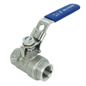 1 1/2" NPT 2 Piece Reducing Ball Valve, Stainless Steel SS316 Standard for (WOG) - Picture 1 of 8