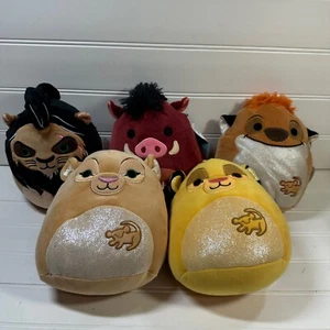 Squishmallows Lot of 5 Disney The Lion King Simba Nala Timon Scar Cave Patch 8" - Picture 1 of 9