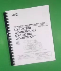Owners Manual for JVC GY-HM790 Series Camera 144 Pages W/Clear Covers! - Picture 1 of 1