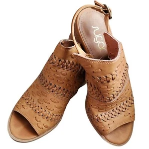 Sugar Tan Block Heel Shoes Women's Size 8.5 - Picture 1 of 6