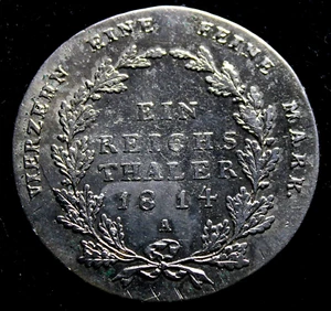 Germany  Prussia  1814 A  Thaler   C25-444 - Picture 1 of 8