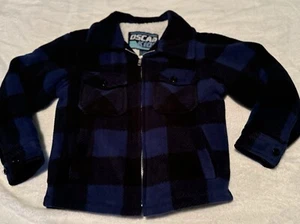 Oscar kids Sherpa Fleece shearling lined flannel jacket winter coat boys size 4 - Picture 1 of 4