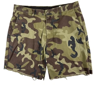 Volcom Shorts Mens 36 Green Camo Cut-Off Skateboarding Skater - Picture 1 of 13