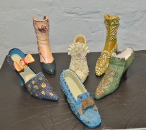 COLLECTION OF FOUR ORNAMENTAL SHOES AND TWO ORNAMENTAL BOOTS - Picture 1 of 11