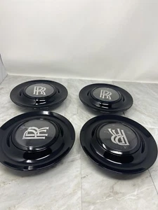 Tapacubos centrales flotantes negros de 4 piezas para Rolls Royce | Calidad ОEМ FORGIATO - Imagen 1 de 7