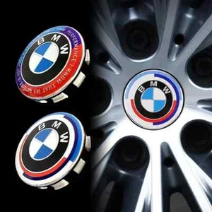 4pcs 56/68mm Car Wheel Center Cover Hub Caps for For BMW 50th Anniversary Badge - Picture 1 of 25