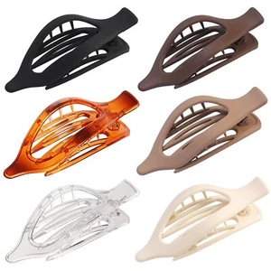 Flat Claw Clips 6 pcs - Lay Down Barrettes for Thick and Thin Hair French Con... - Picture 1 of 7