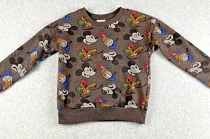 Disney Mickey Mouse & Friends Sweater Kids Small Multicolor Crew Neck Long Sleev - Picture 1 of 11