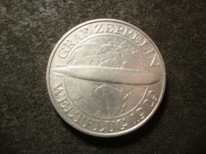 1930 A Germany 3 Reichsmark Graf Zeppelin Silver Nice Coin NCX - Picture 1 of 2