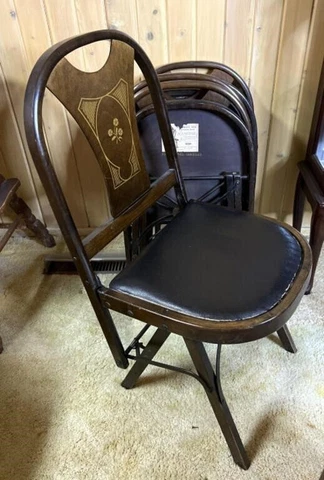 Carrom Company 2 Folding Chair Set~Vintage 1927~Portable Regneir~Empress Toe Lot Cover