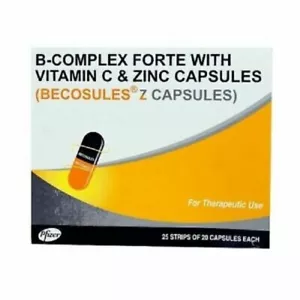 BECOSULES Z CAPSULES Vitamin B-complex with Vitamin C Choose pack - Picture 1 of 2
