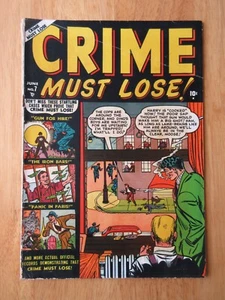 Pre-Code Crime Comic! CRIME MUST LOSE #7 (1951/Atlas) FN+ - Picture 1 of 4