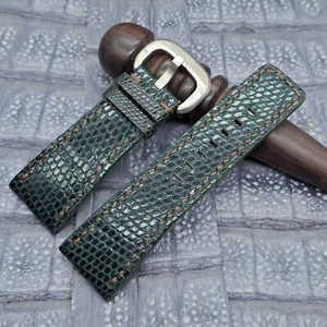 28mm/24mm Lizard Leather Watch Band Bespoke Exotic Leather Minimalist Design - Picture 1 of 11