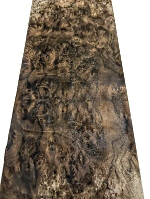 Chapa de madera de nogal burl 5,5" x 96" con respaldo de madera grado AAA 1/25" grosor Foto 1 de 4