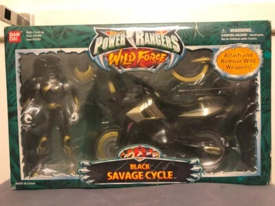  (Mighty Morphin Power Rangers, 2002) Wild Force Black Savage Cycle [Bandai] Nuevo Foto 1 de 4