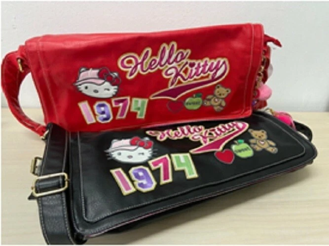 Borsa pelle grande nera o rossa Hello Kitty Dim: 40x22cm - Immagine 1 di 1