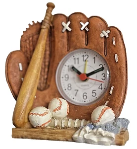 Baseball Handschuh Quarz Tischwecker handbemalt - Bild 1 von 9