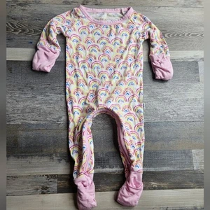 Little Sleepies Newborn Footie Zippy Pyjama Schlafanzug Nachtwäsche Regenbogen - Bild 1 von 4
