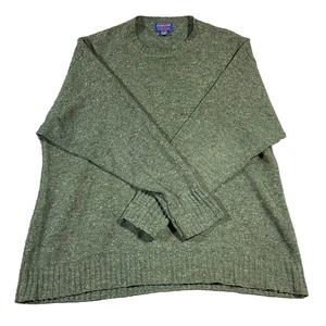 Vintage 80s Pendleton Virgin Wool Crewneck Sweater Green Men's XL Speckled - Bild 1 von 12