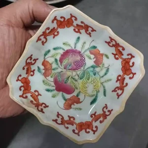 Nice Collectable Art Hand Painting Famille Rose Porcelain Bat Bowl - Picture 1 of 5