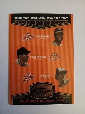 Frank Robinson Brooks Robinson Jim Palmer 2004 Donruss Throwback Threads Dynasty - Image 1 of 2