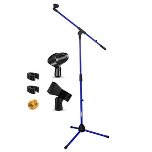 5 Core Microphone Stand Floor Height Adjustable w Extending Telescoping Boom Arm - Picture 1 of 8