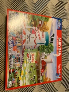 Puzzle de 1000 piezas White Mountain "Dairy Bar" #1587 COMPLETO - Imagen 1 de 1
