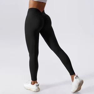 Women High Waist Gym Leggings  Fitness Gym Push Up Yoga Pants - Picture 1 of 18
