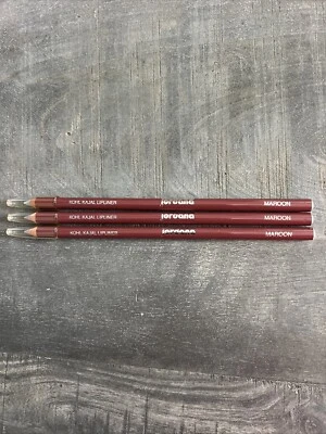 3 Piece Jordana Lipliner Pencil Kohl Kajal Maroon New - Image 1 of 3
