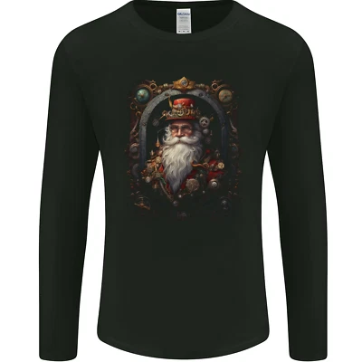 Camiseta Steampunk Papá Noel Navidad Navidad Hombre Manga Larga Foto 1 de 2
