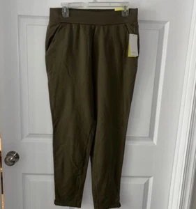 All In Motion High Rise Taper Pants Women’s M Elastic Waist French Terry Green - Picture 1 of 3