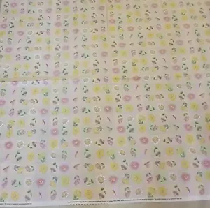 Vintage Flower Party Patch Fabric Daisy Kingdom 50x46 - Picture 1 of 2