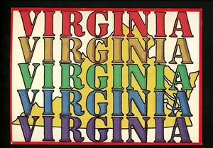 Large Letter Modern Greetings postcard Virginia VA - Picture 1 of 2