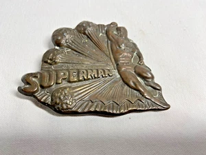 Vintage SUPERMAN Bronze/Heavy Metal Belt Buckle DC Comic Book TV Movie Superhero - Picture 1 of 6