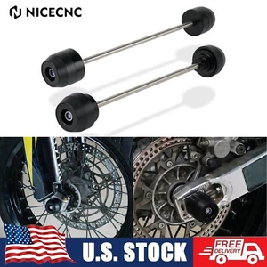 Front Rear Wheel Axle Crash Sliders For Suzuki DRZ400 DRZ400E DRZ400S DRZ400SM - Foto 1 di 7