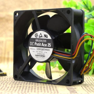 SANYO 109R0805M406 5V 0.17A 8cm 8025 Chassis Cooling Industrial Fan Quiet - Picture 1 of 5
