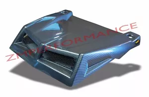 NEW POLARIS RZR XP 1000 900 2015 - 2020 X17 SCOOPED HOOD BLACK CARBON FIBER LOOK - Foto 1 di 1