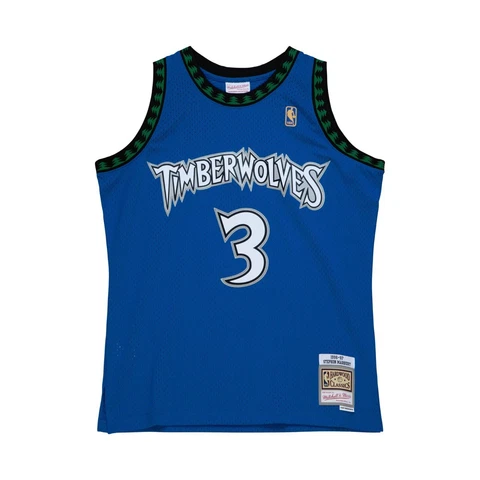 Mitchell & Ness NBA Swingman Jersey Timberwolves 1996 Stephon Marbury Blue *NEW* Cover