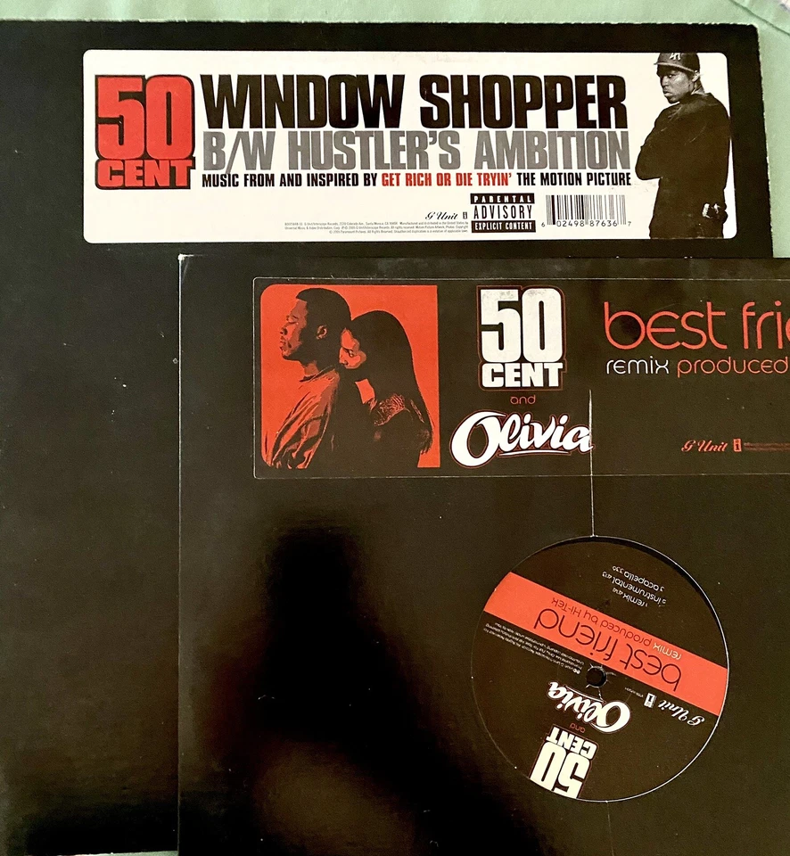 50 Cent Promo Vinyl Menge Fenster Einkaufstasche Best Friend - Bild 1 von 1