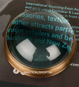 Antique Nautical Magnifying Glass Chart Reader Paper Weight office Decor Gift - Picture 1 of 4