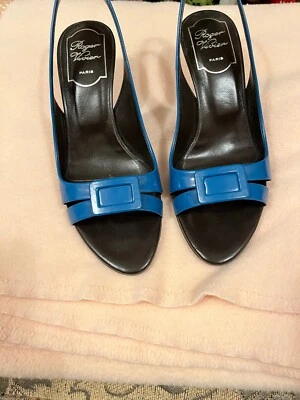 Authentic Roger vivier 36 (Us Sz 6) Blue Sandals Shoes  - Image 1 of 4
