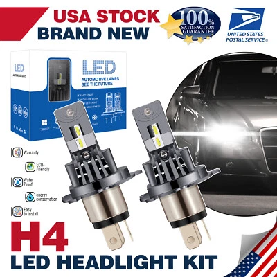 Kit de bombillas de faros LED H4/HB2 haz alto/bajo para Yamaha TTR125E 2003-2009 2X 90W Foto 1 de 4