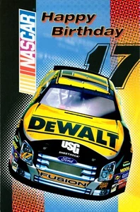 NASCAR HAPPY BIRTHDAY 17 Card, Dewalt USG Card by American Greetings + Envelope - Picture 1 of 6