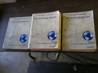 Libros manuales de tienda Focus 2001 OEM Ford + diagrama de cableado nos Foto 1 de 4