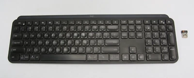 Logitech MX Keys S Wireless Keyboard, Black with backlighting - Image 1 of 2
