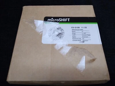 NEW microSHIFT G10 Cassette - 10 Speed 11-25 Silver Chrome Plated With Spider - Image 1 of 3