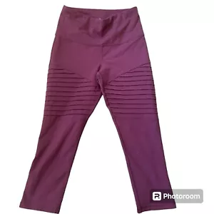 Lucy Moto Cropped Leggings Pink Größe M Damen Carpis Athletic Workout - Bild 1 von 5